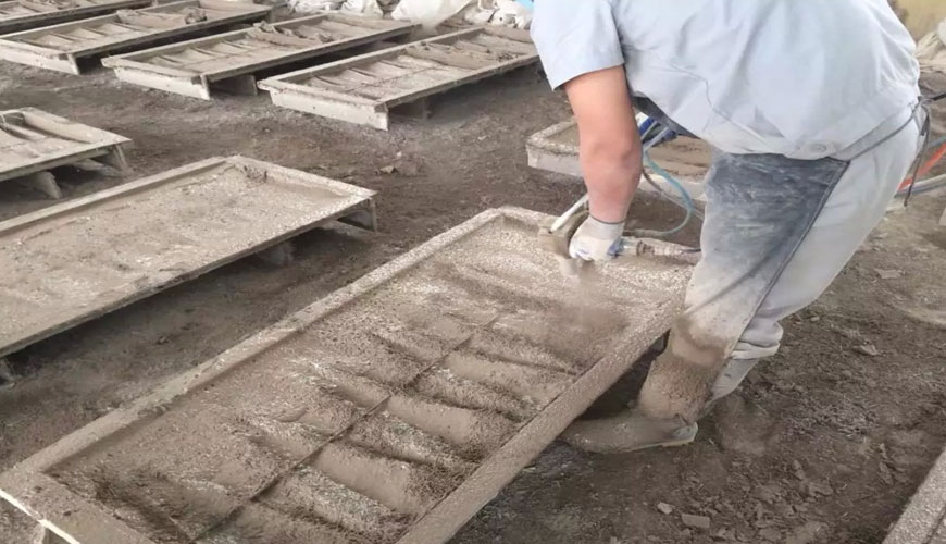 EN 1170-3 Prekast Beton Ürünler - Cam Elyaf Takviyeli Çimento - Bölüm 3: Püskürtülen GRC için Elyaf İçeriğinin Ölçülmesi Testi