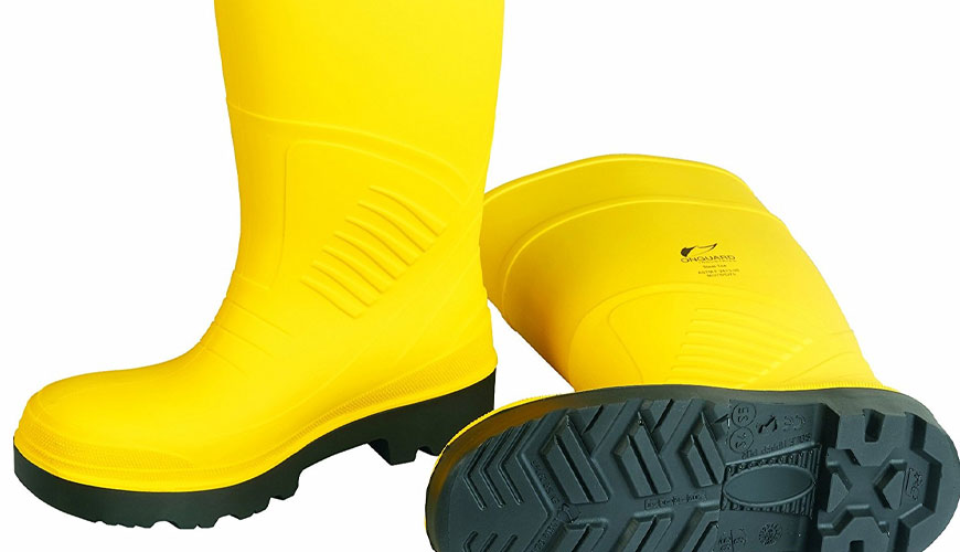 ISO 5423 Kalıplanmış Plastik Ayakkabılar, Genel Endüstriyel Kullanım için Astarlı veya Astarsız Poliüretan Çizmeler için Standart Test